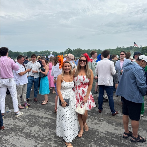 Abercrombie White Polka Dot Maxi Dress - Picture 3 of 3